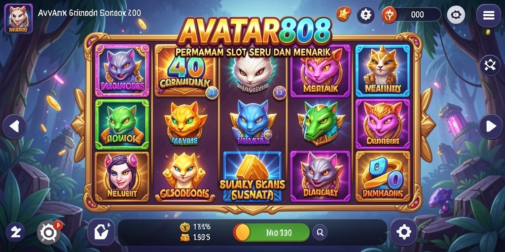 Screenshot gameplay <strong>AVATAR808</strong> yang menampilkan keseruan permainan slot.