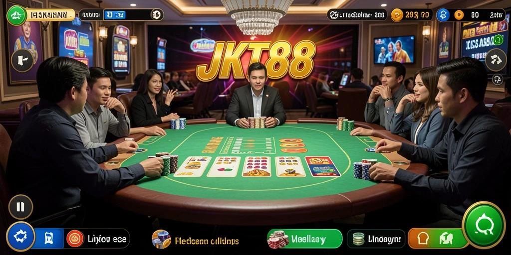 Tampilan menarik dari gameplay Live Casino JKT88 yang mengasyikkan.