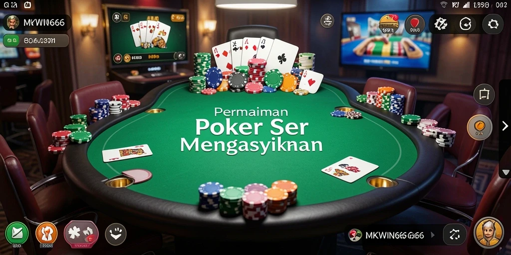 Gameplay seru di MKWIN666 menampilkan keseruan poker.