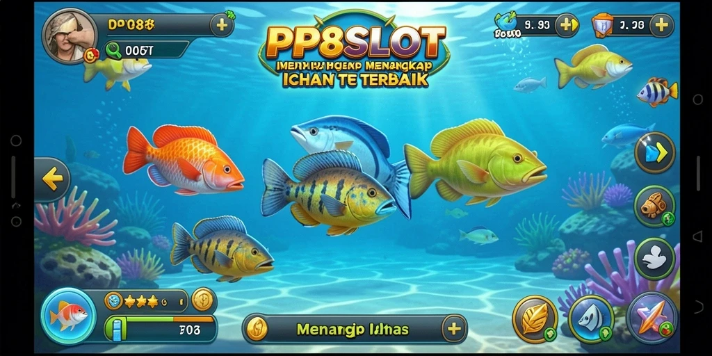 Tangkapan layar gameplay PP88SLOT menunjukkan keseruan memancing.