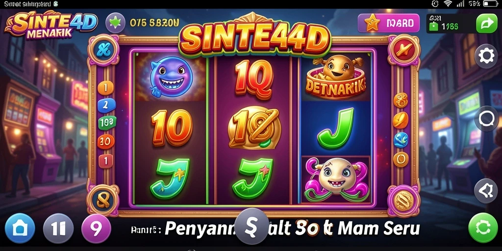 Tampilan gameplay SINTE4D yang menarik dan penuh warna.