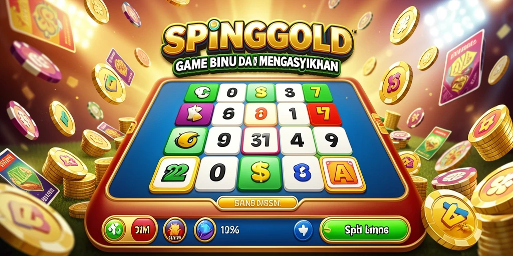Gameplay seru SPINGOLD dengan angka Bingo yang menarik.