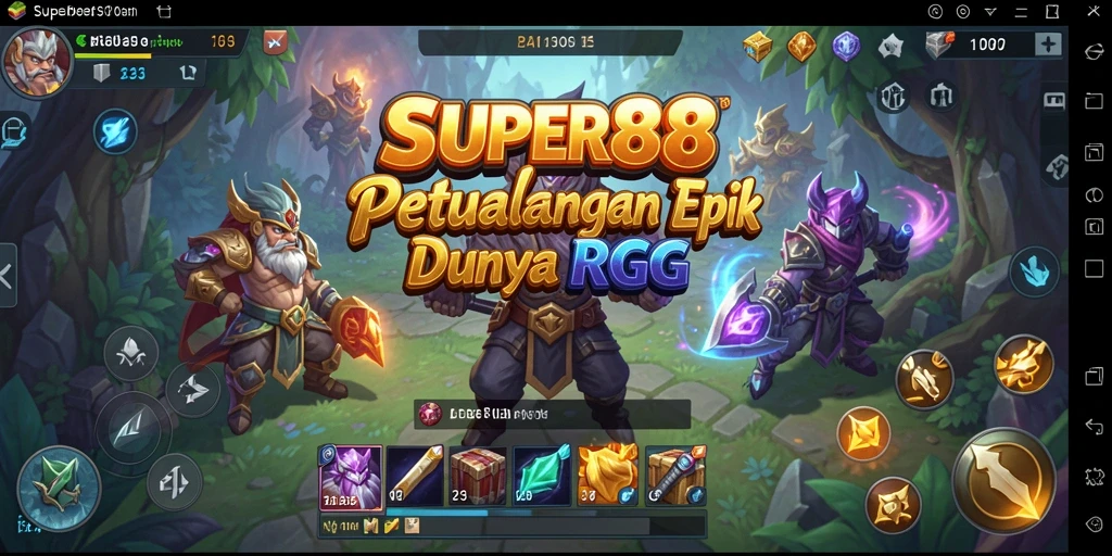 Tampilan gameplay SUPER88 yang epik dan mengasyikkan di dunia RPG.